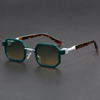 Evelyn | Sunglasses Octagon Matte Finish Acetate UV Protection Green