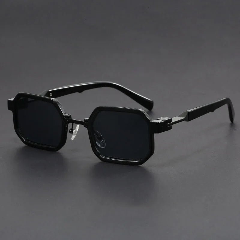 Evelyn | Sunglasses Octagon Matte Finish Acetate UV Protection Black