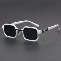 Evelyn | Sunglasses Octagon Matte Finish Acetate UV Protection White
