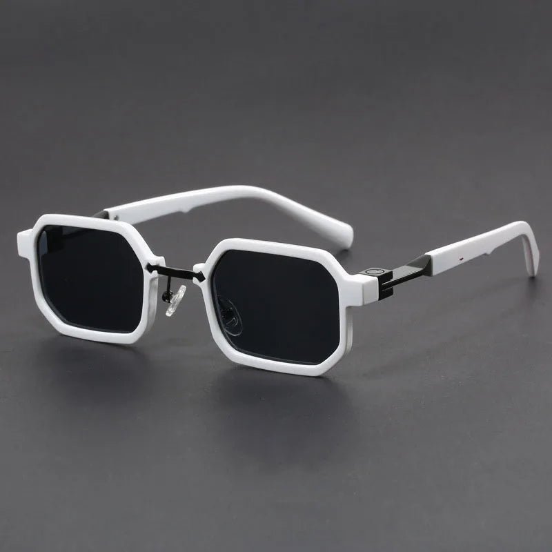 Evelyn | Sunglasses Octagon Matte Finish Acetate UV Protection White