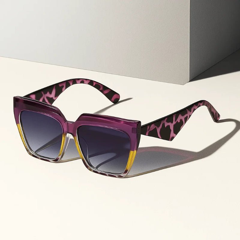James | Sunglasses Oversized Square Frame UV400 Protection Retro Panther