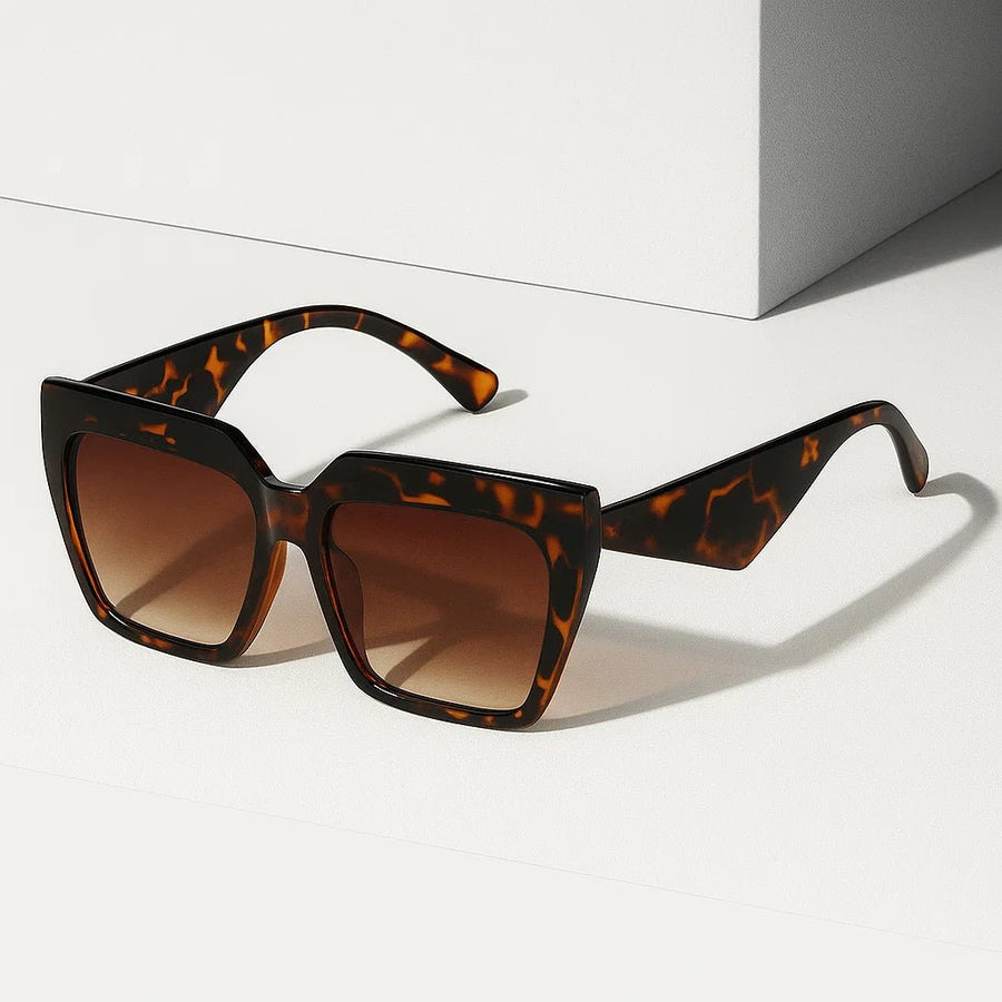 James | Sunglasses Oversized Square Frame UV400 Protection Retro Turquoise