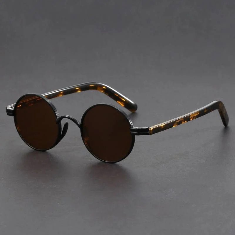 Olivia | Sunglasses Retro Round Metal Frame UV400 Protection Black