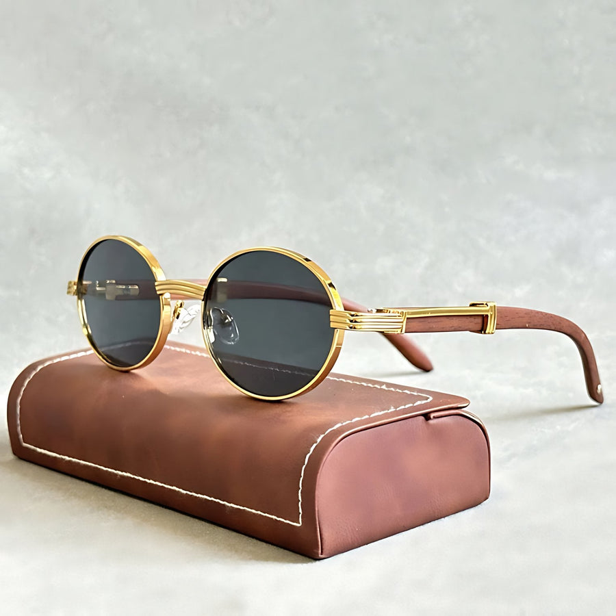 Daniel | Sunglasses Round Gold Frame Designer UV400 Protection Golden Goose