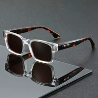James | Sunglasses Square Tortoiseshell Acetate UV400 Protection Amber