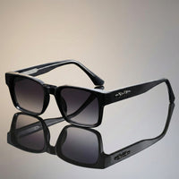 James | Sunglasses Square Tortoiseshell Acetate UV400 Protection Black