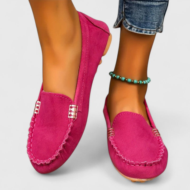 Sybilla | Women's Pink Slip-On Loafers