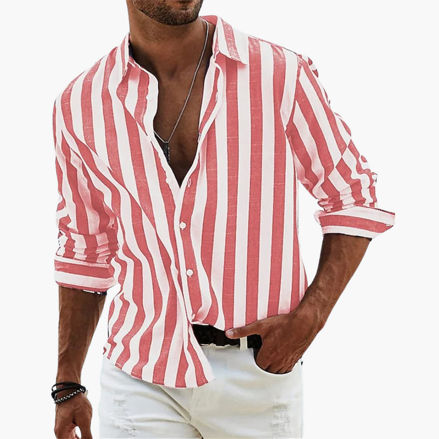 Sylvan | Men's Striped Long Sleeve Button-Down Shirt