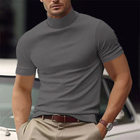 Sylvio | Men's Mock Neck Short Sleeve Slim Fit Shirt