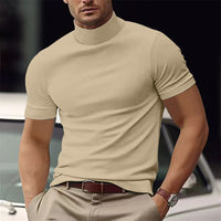 Sylvio | Men's Mock Neck Short Sleeve Slim Fit Shirt