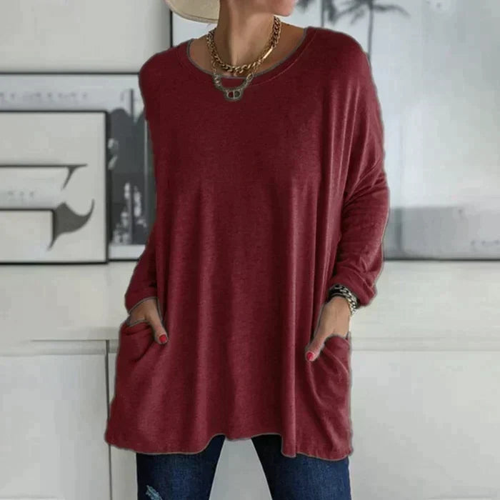Tamsin | Women's Oversized Long Sleeve Tunic Top