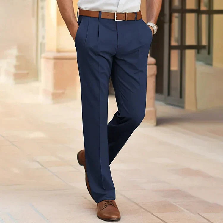 Tavish | Men's Pleated Straight Leg Dress Pants