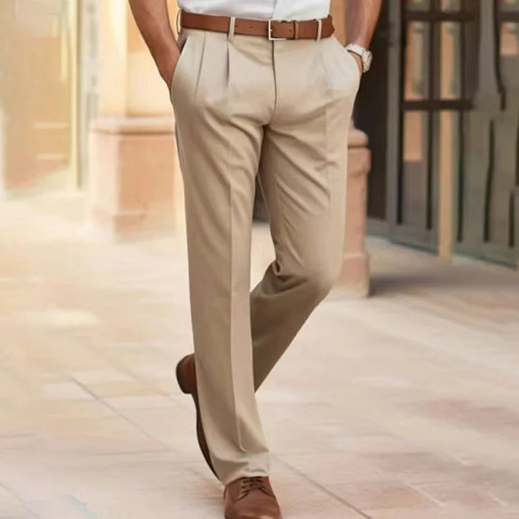 Tavish | Men's Pleated Straight Leg Dress Pants