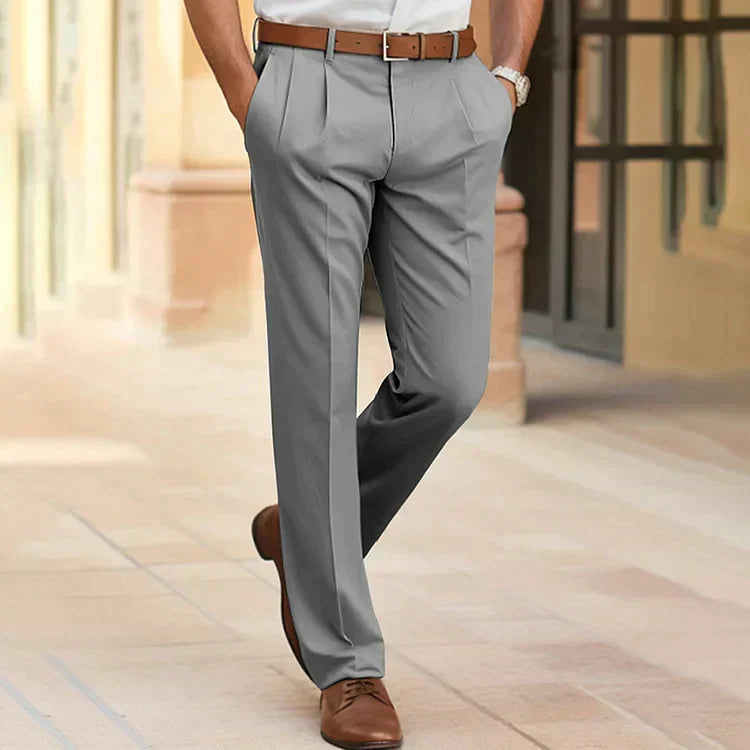 Tavish | Men's Pleated Straight Leg Dress Pants