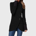 Thaddea | Women's Button Front Long Coat