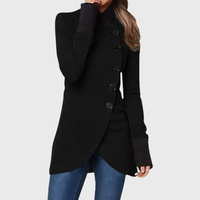 Thaddea | Women's Button Front Long Coat
