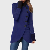Thaddea | Women's Button Front Long Coat