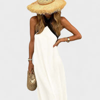Thalia | Women's Cross Neck Sleeveless Maxi Dress