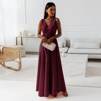 Thalia | Women's Sleeveless Wrap Maxi Dress