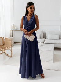 Thalia | Women's Sleeveless Wrap Maxi Dress