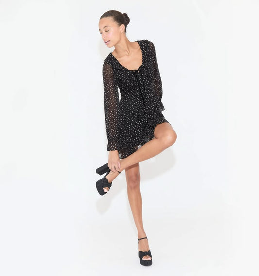 The Bridget Dress Black Polka Dot