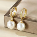 Cerelia – Geometric Pearl Drop Earrings