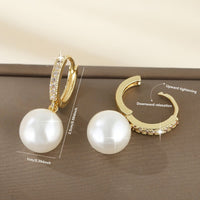 Cerelia – Geometric Pearl Drop Earrings