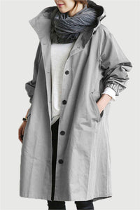 Barbara | Oversized Water-Resistant Windbreaker IceGray