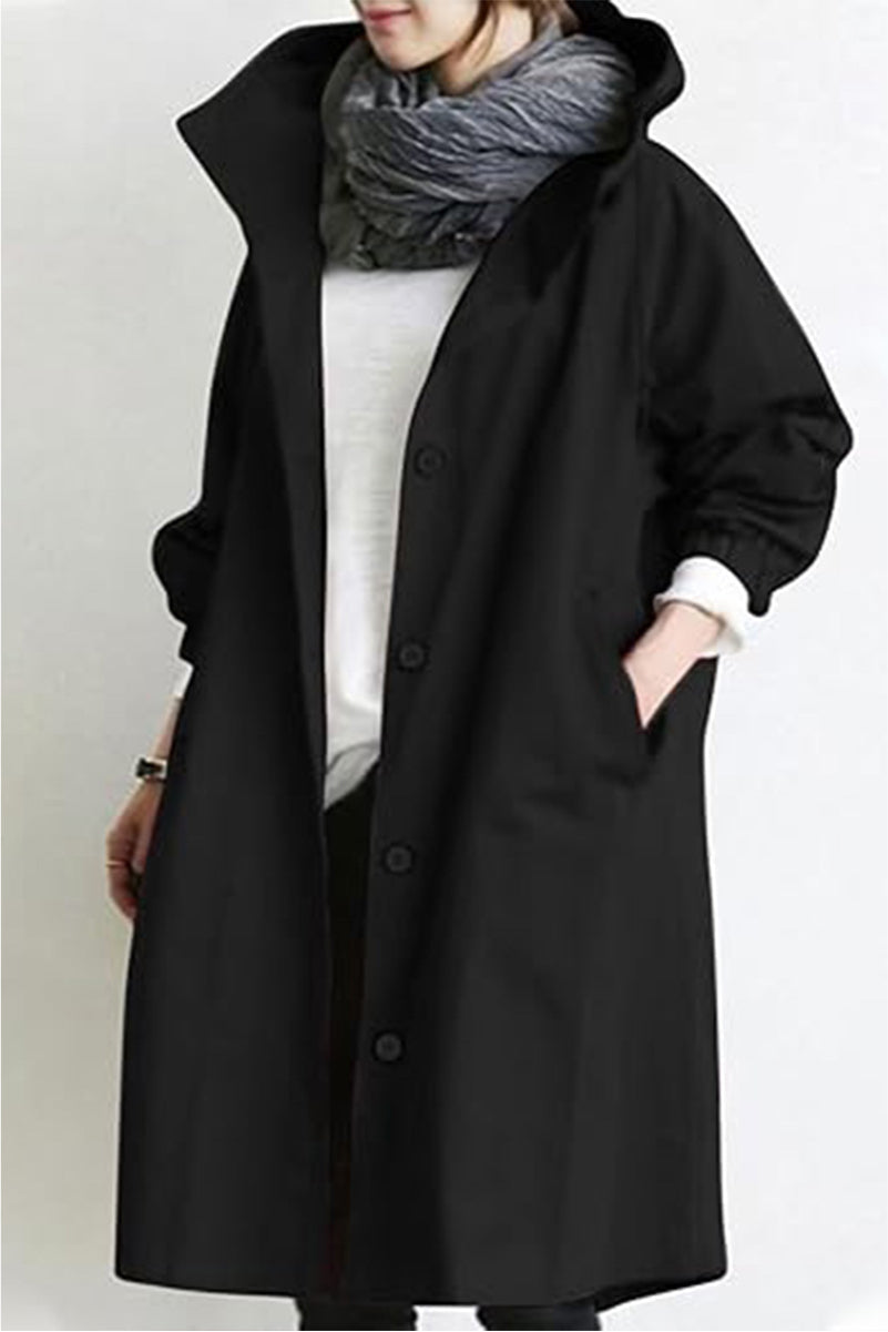 Barbara | Oversized Water-Resistant Windbreaker Black