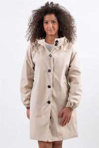 Barbara | Oversized Water-Resistant Windbreaker Beige