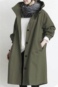 Barbara | Oversized Water-Resistant Windbreaker Army Green