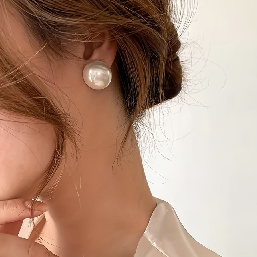 Lucienne – Statement Pearl Stud Earrings
