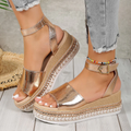Theodora | Women's Platform Wedge Ankle Strap Sandals
