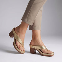 Thessaly | Women's Block Heel Thong Platform Sandal