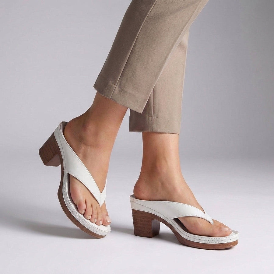 Thessaly | Women's Block Heel Thong Platform Sandal