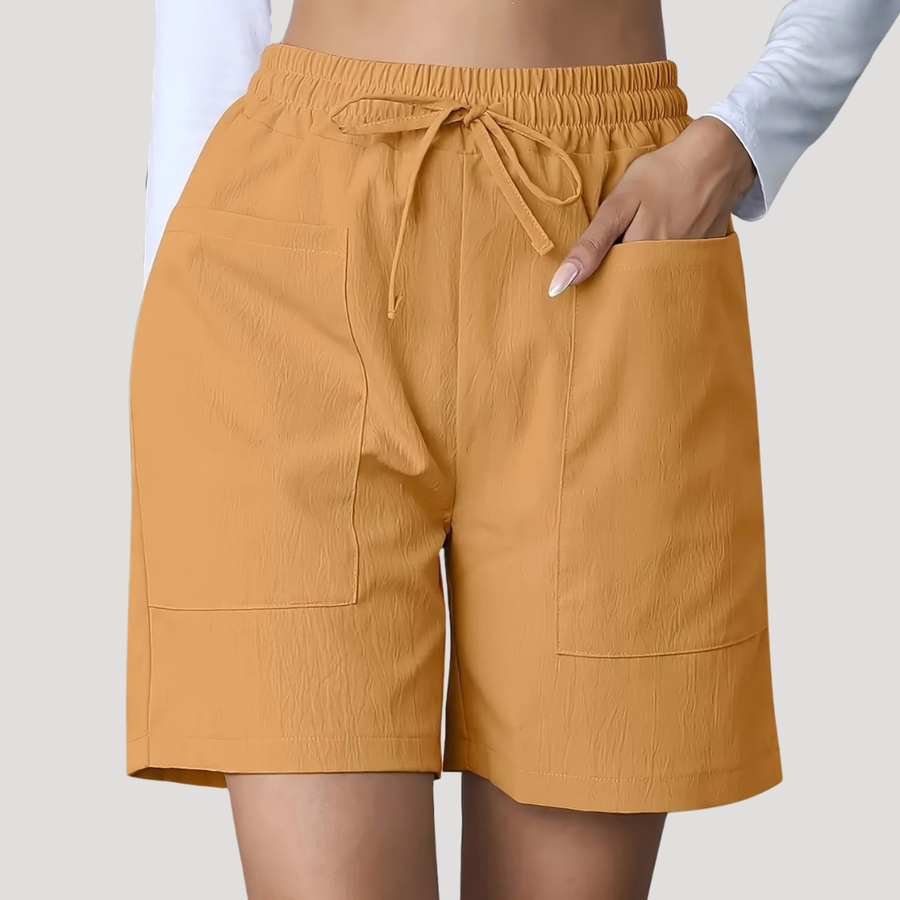 Thessaly | Women's Casual Drawstring Elastic Waist Shorts
