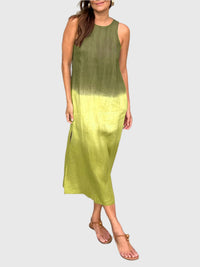 Thessaly | Women's Tie Dye Sleeveless Midi Dress