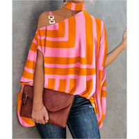 Tilda | Women's One Shoulder Geometric Print Tunic Top