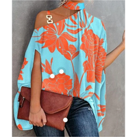 Tilda | Women's One Shoulder Geometric Print Tunic Top