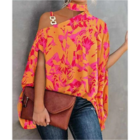 Tilda | Women's One Shoulder Geometric Print Tunic Top