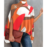 Tilda | Women's One Shoulder Geometric Print Tunic Top