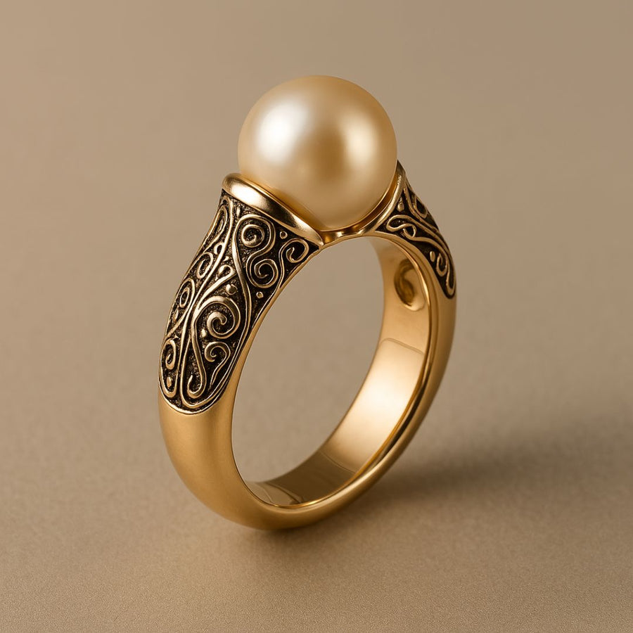 Kalista – Timeless Vintage Pearl Gold Ring