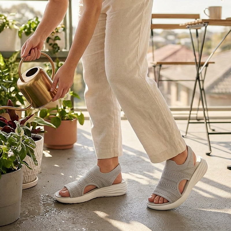 Niamh – Breathable Platform Knit Sandals