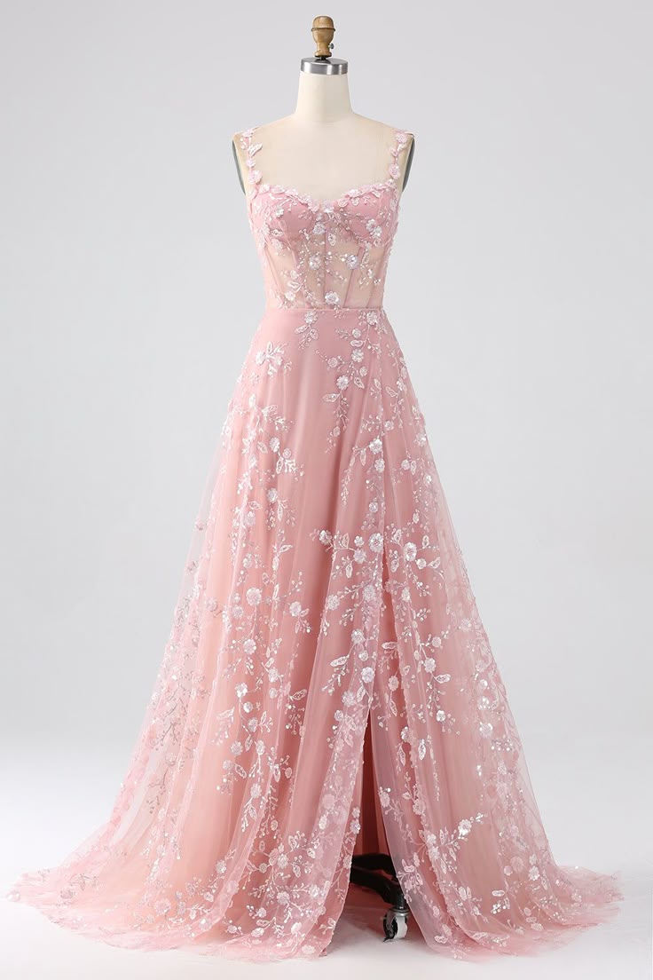 Trendy Mermaid Spaghetti Straps Lilac Long Prom Dress With Appliques
