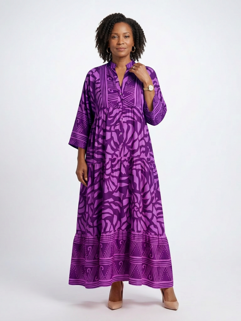 Harriet – Button-Front Midi Dress