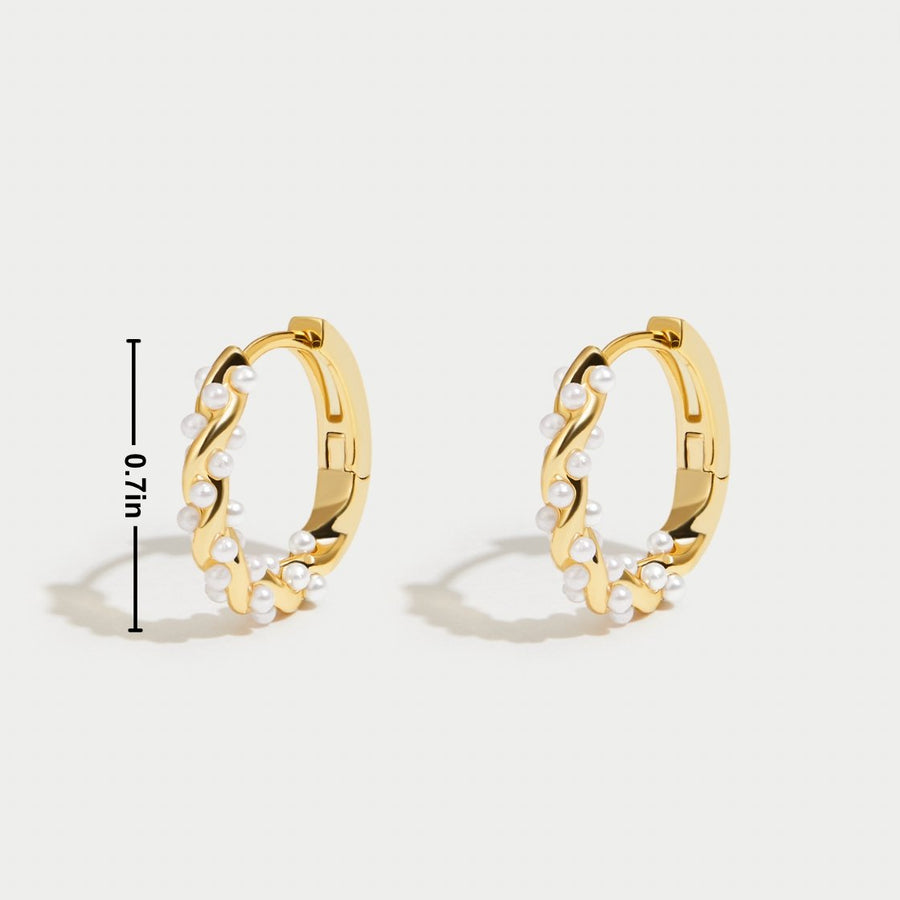 Illyria – Twisted Pearl Hoop Earrings