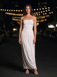 MAROON MAXI DRESS Ivory side