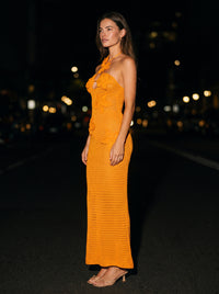 KYLA MAXI DRESS Orange side