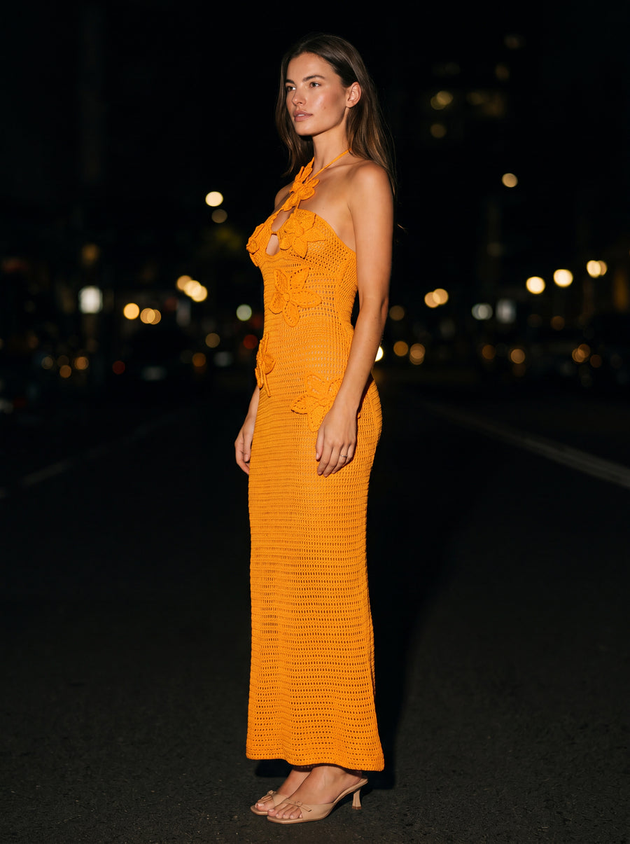 KYLA MAXI DRESS Orange side