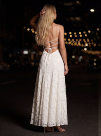 COURTNEY MAXI DRESS White back